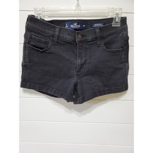 Hollister womens black jean 3" shorts advanced stretch size 5/27
